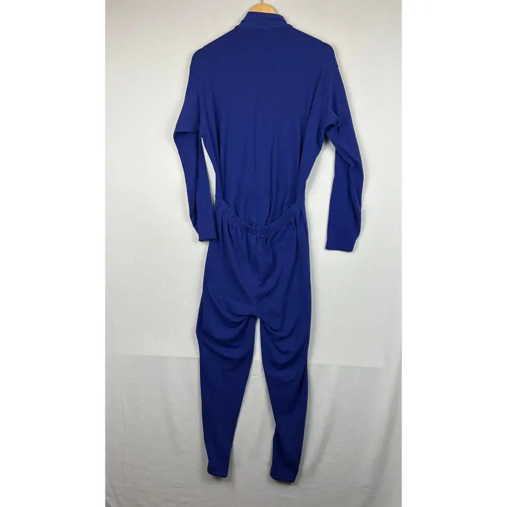Patagonia Capilene Union Suit Full Body Long Johns Made in USA Blue Men's Size L